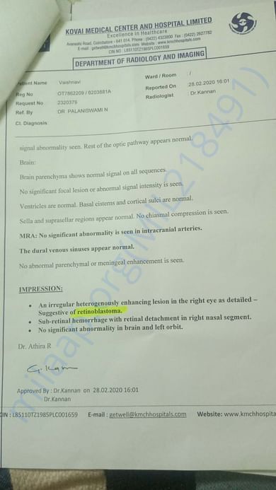 Radiology report