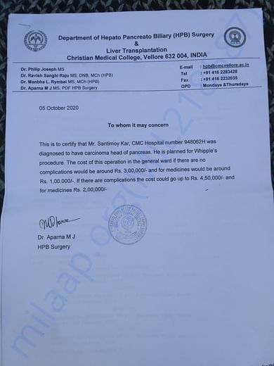 Estimate by CMC vellore
