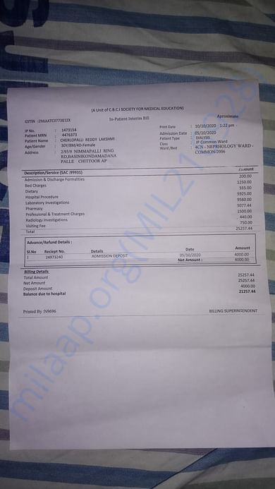 Latest Treatment details