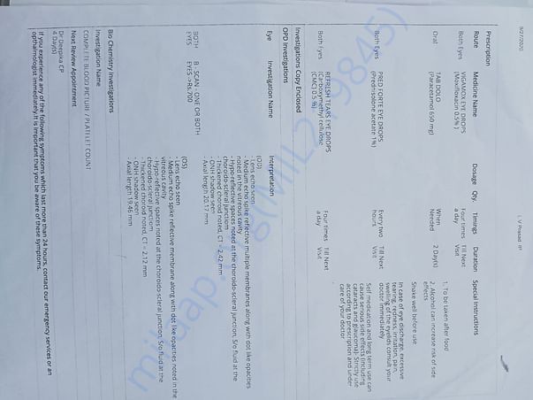 LV Prasad Eye hospital bills
