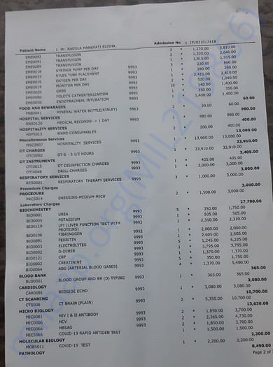 KIMS - IP Approximate Bill Page2
