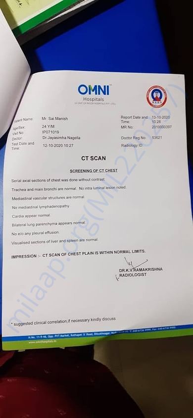 CT scan screening is attached above. Kindly please check