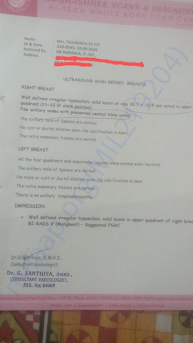 Diagnosis reports and scan