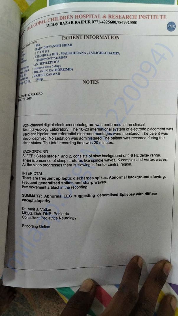 Drs Notes of Diagnosis