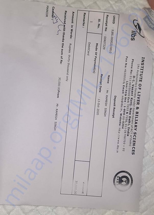 Bill till 13Oct, 2020