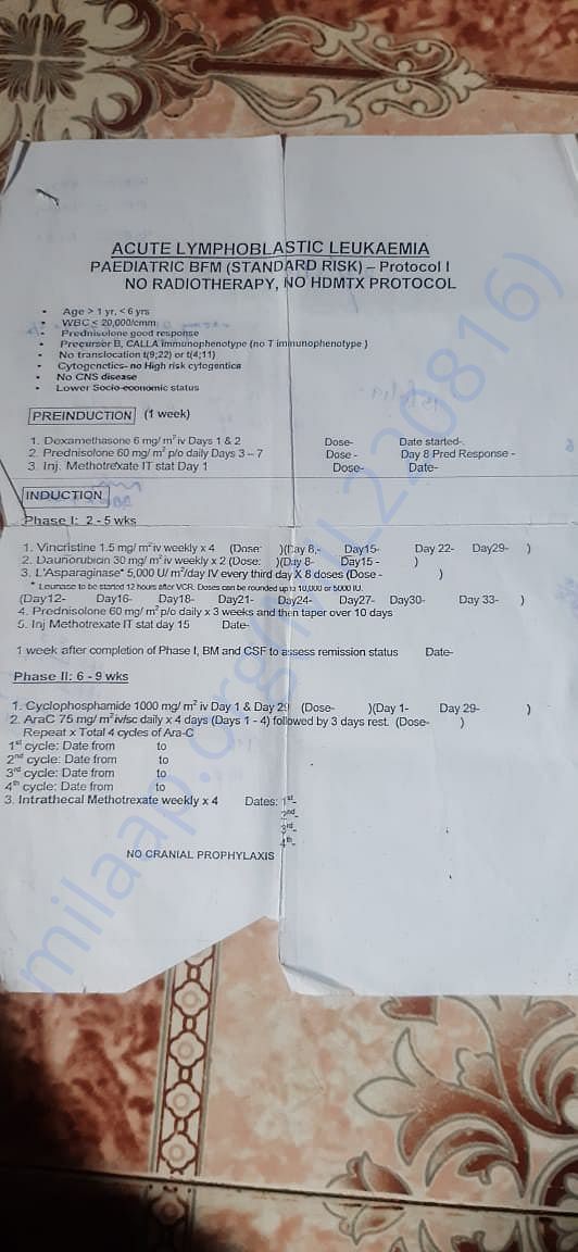 Planned Protocol for the child