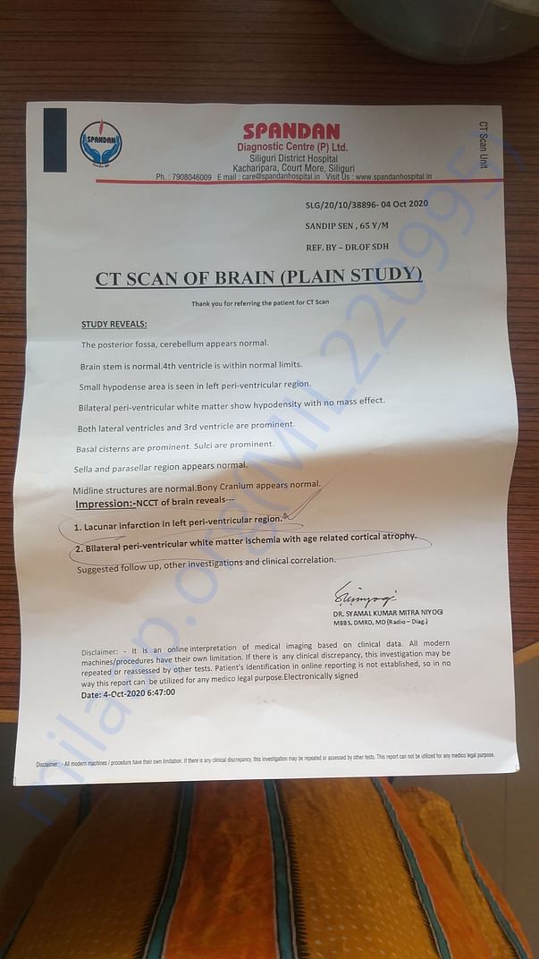 CT scan report