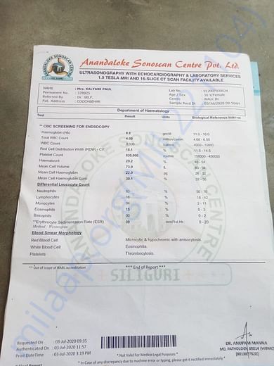 CT scan report
