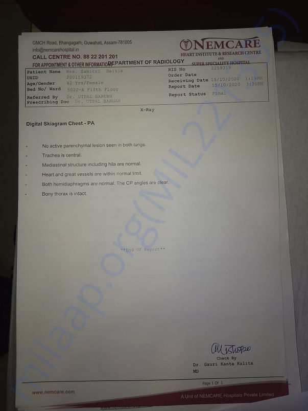 Medical report