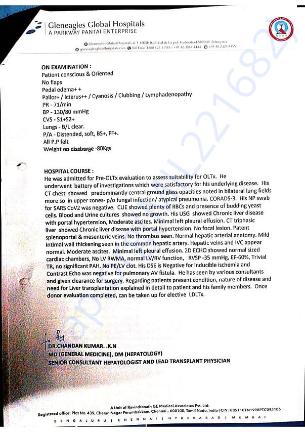 Medical summary