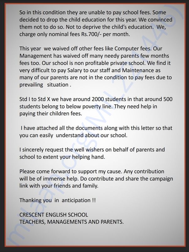 Appeal request letter from School Headmistress Page 2
