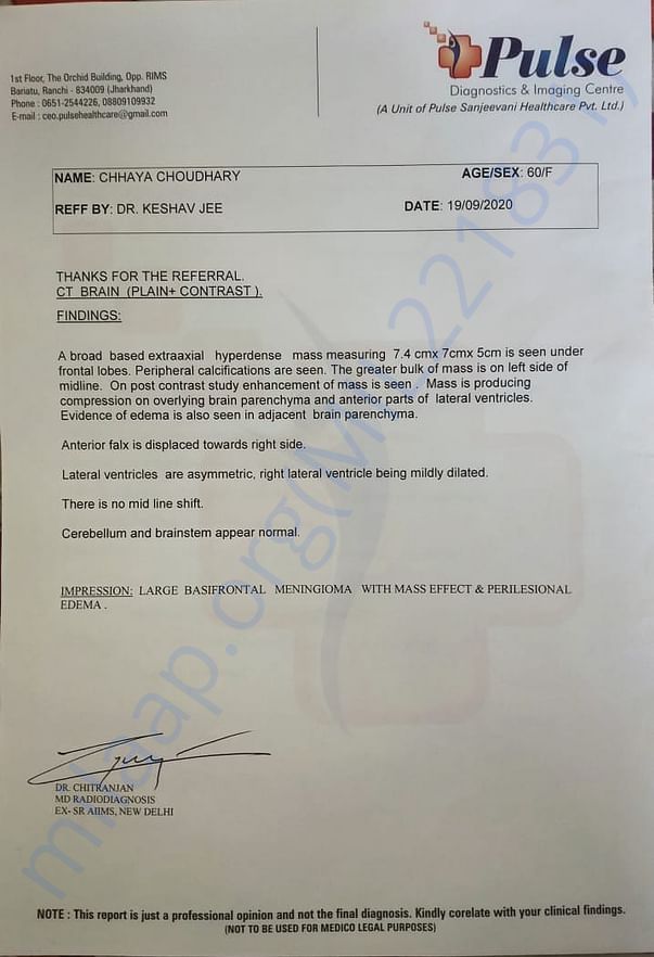 CT Scan report