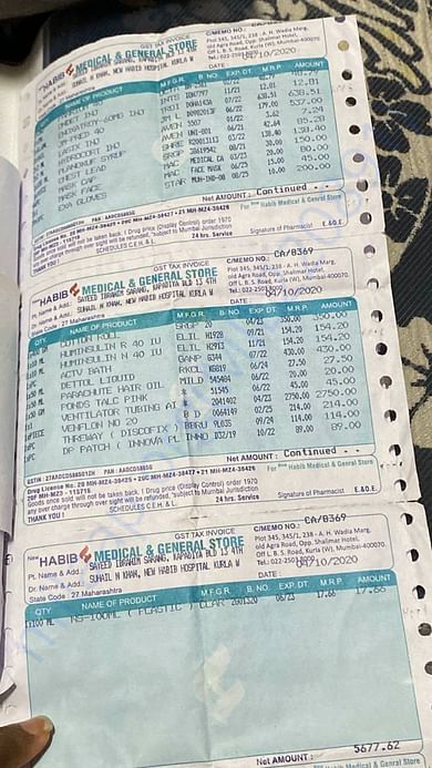 Pharmacy bill (4/10/2020)