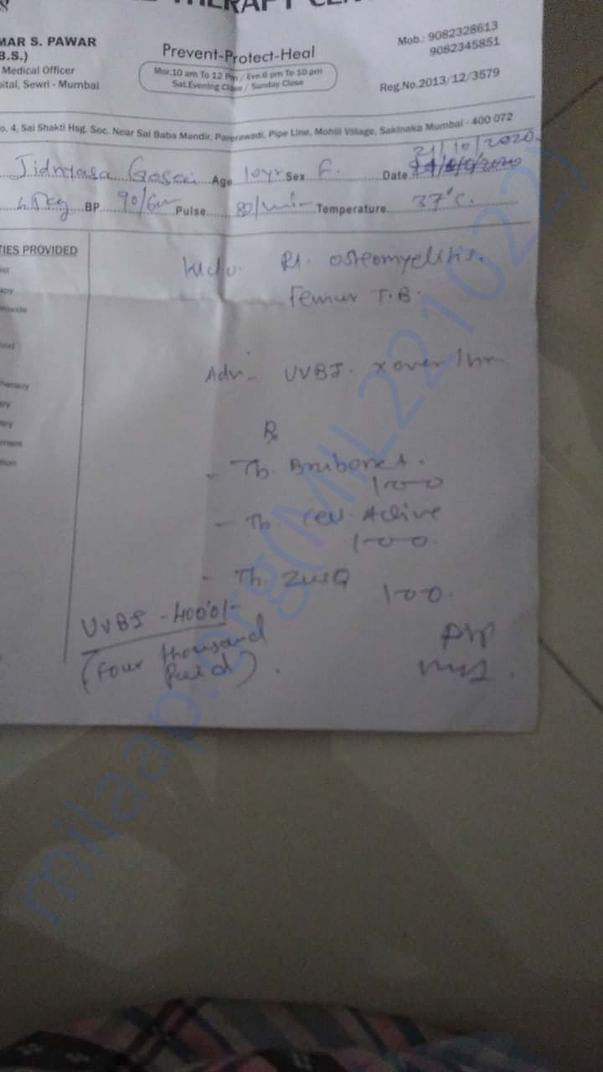 Treatment done on 22nd October