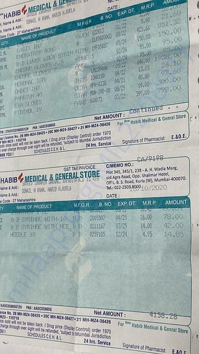 Pharmacy bill-1 (18/10/2020)