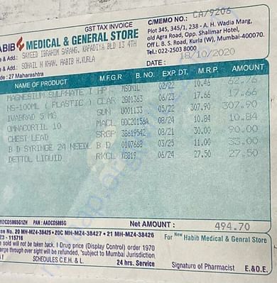 Pharmacy bill-2 (18/10/2020)