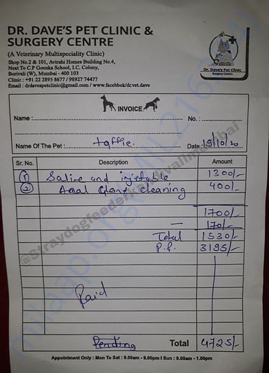 Vet's Bill