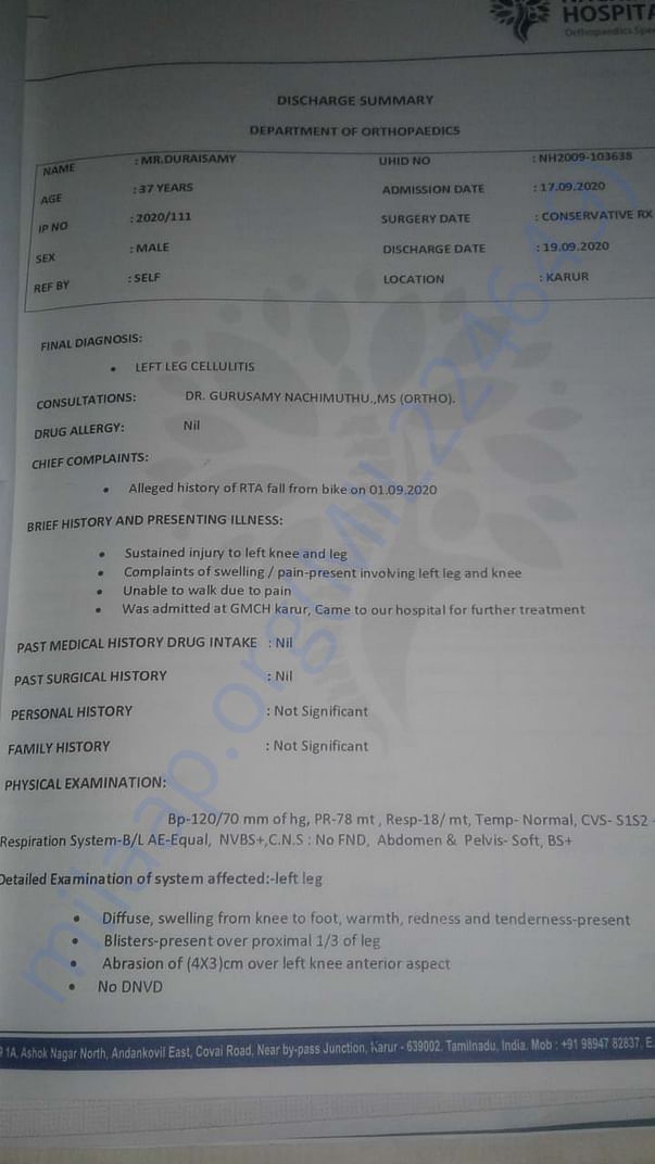 Initial Treatment Discharge summary