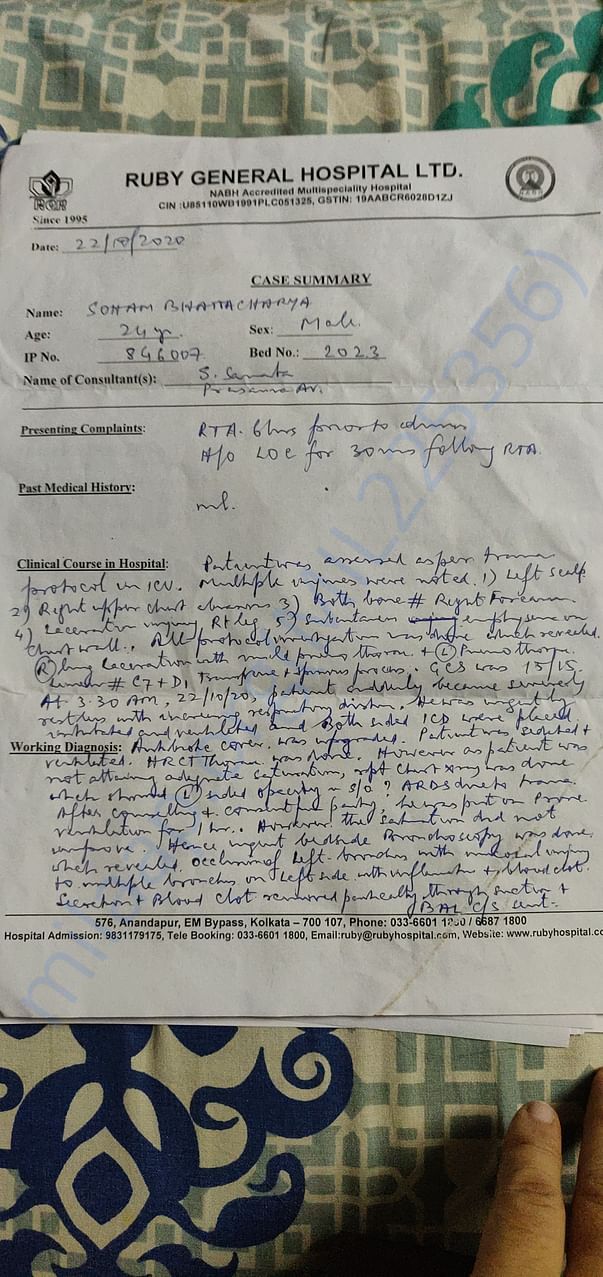 First Treatment History , when even ECMO was suggested