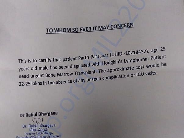 25 year old needs your help to fight Hodgkin's Lymphoma.
