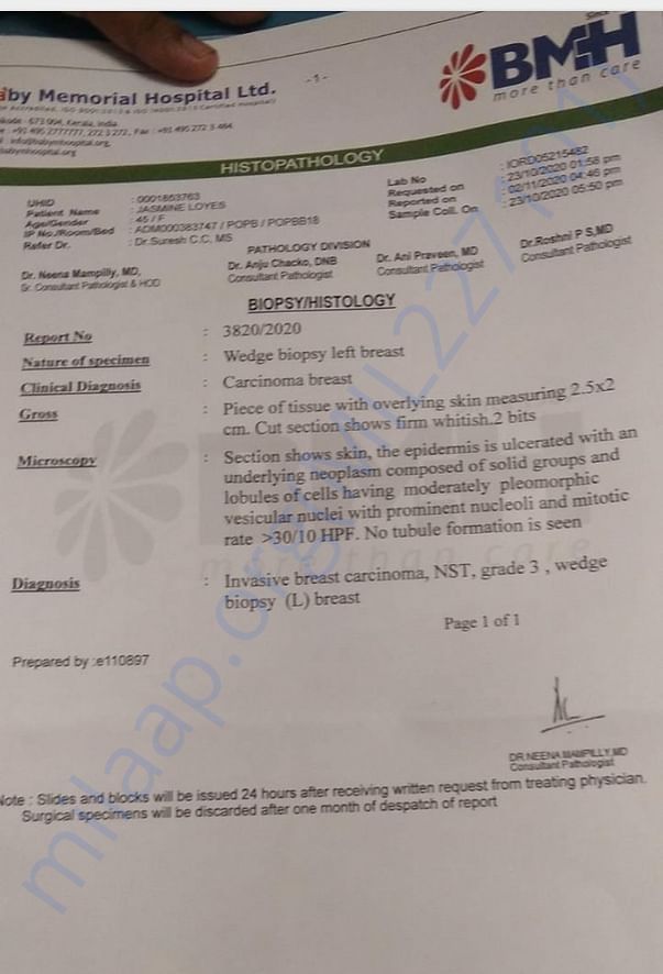 Biopsy result