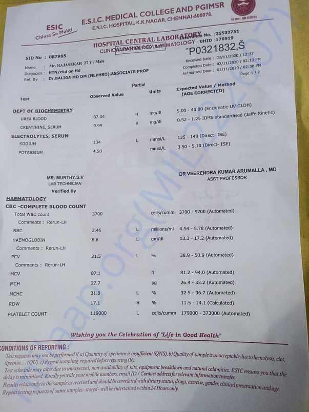 Medical report