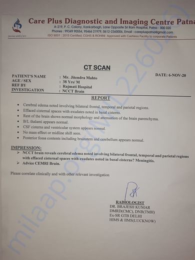 Ct scan report