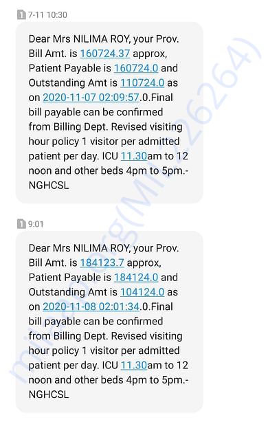 Bill till 7th nov