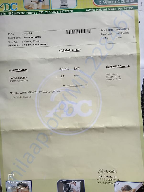Hemoglobin Report