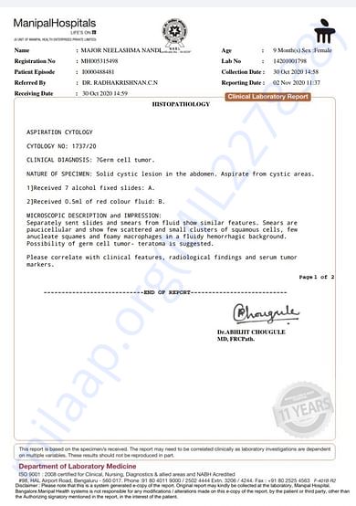 Report of Doctor