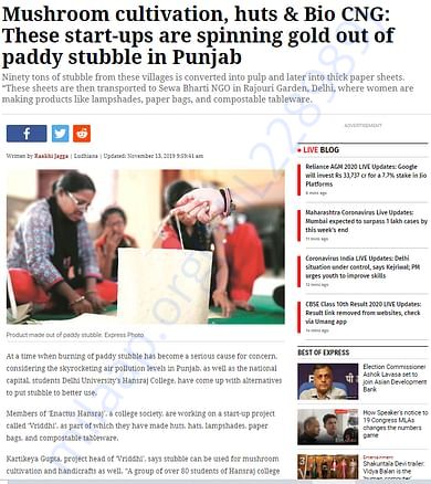 Media Coverage for Enactus Hansraj