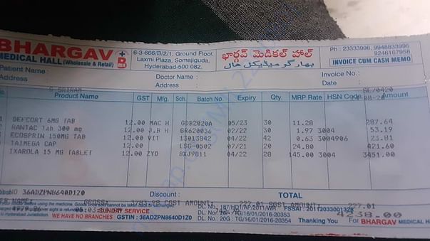 medical bill