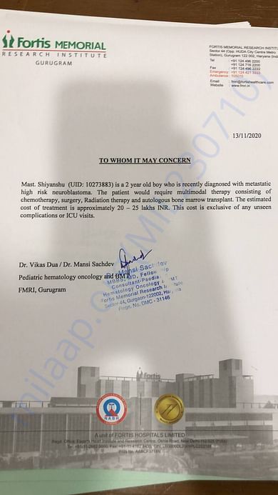 Estimation letter