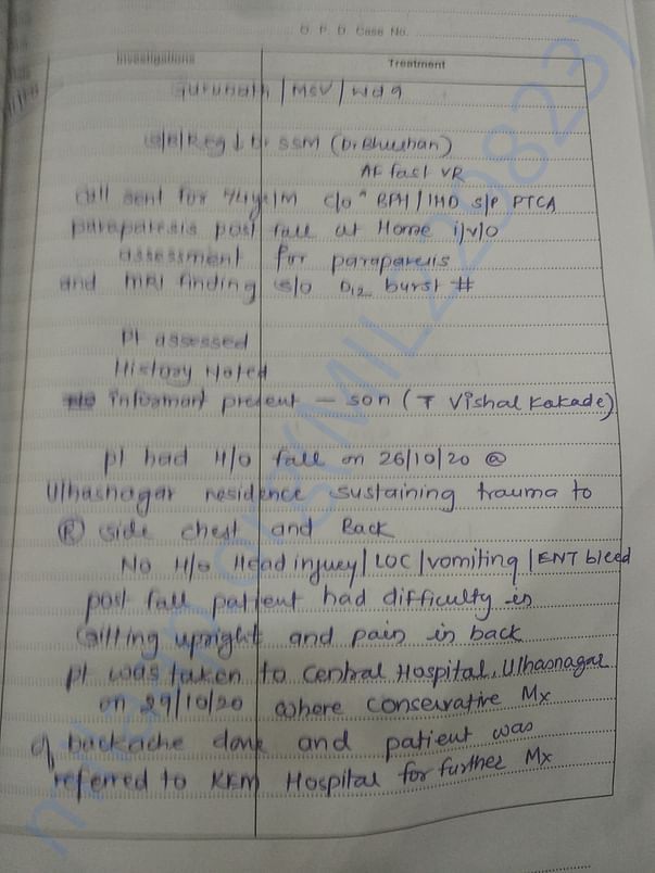 Doctors investigation report
