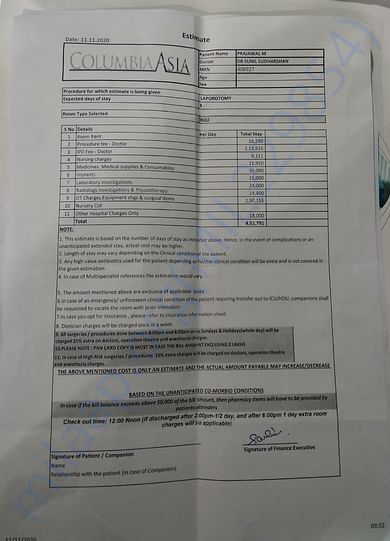 Operational Bill