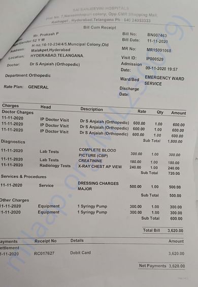 doctor fees