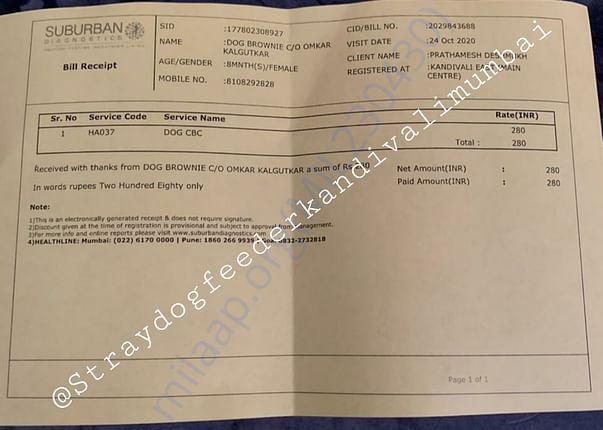 Blood Test Charges