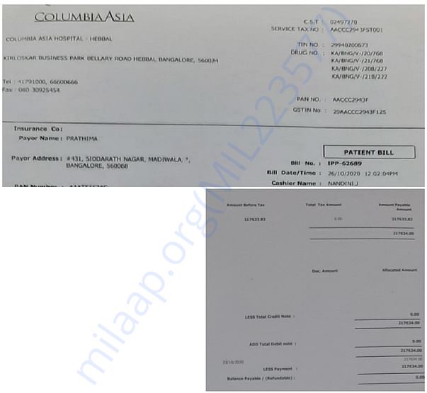 Donor's receipt (20th-26th Oct'20)