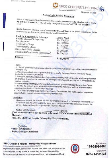 Estimation Letter