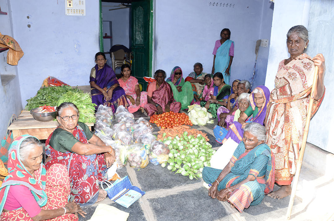 monthly donation of food groceries for survival of elderly person india