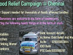 Flood Relief Campaign to rebuild Chennai,India