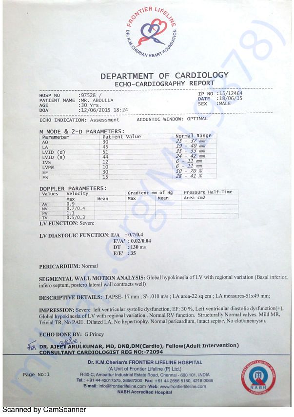1. Chennai Hospital Report