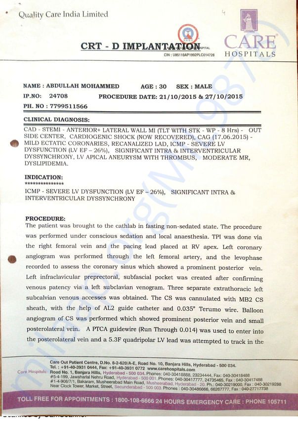 4. Care Hospital Report - CRTD