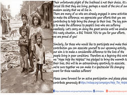 Let's pledge to Help the Helpless this winter.