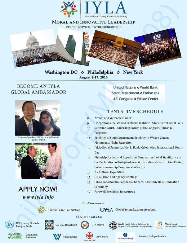 IYLA 2016 program schedule