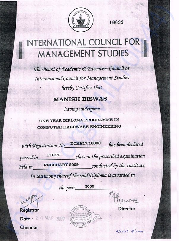 Computer Hardware Engineering Certificate