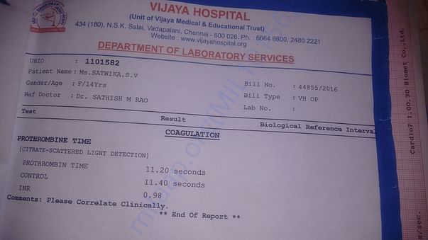 Lab Report-2 @ Vijaya Hospital
