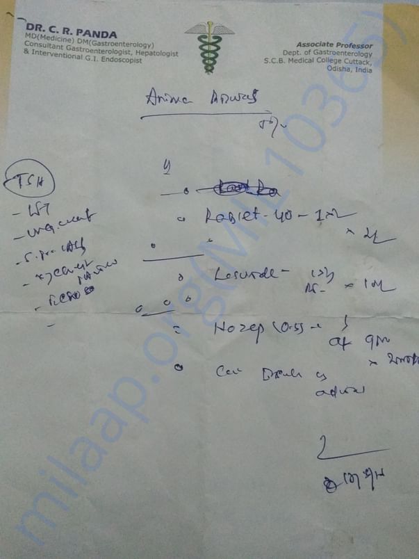 Gastroenterology Dr prescription last