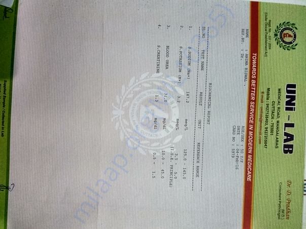 Biochemical report