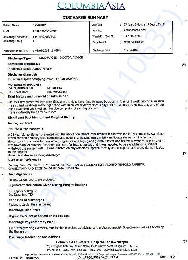 Columbia Asia's report